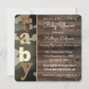 Recherche de camouflage baby shower invitations Mignon
