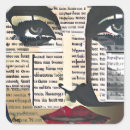 Recherche de visage abstrait autocollants Abstract