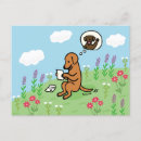 Recherche de renard floral cartes postales Mignon