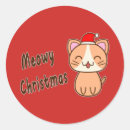 Recherche de miaou autocollants Chat de noël