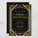 Recherche de great gatsby invitations Noir et or