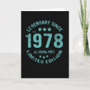 Recherche de 1978 anniversaire cartes Vintage