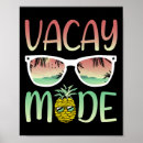 Recherche de ananas drôle posters Vacances à la plage