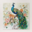 Recherche de paon bleu puzzles Vert