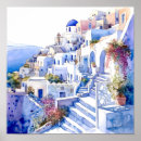 Recherche de grèce art Mur de santorini