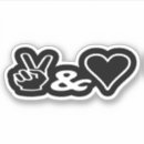 Recherche de main paix autocollants Cool