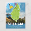 Recherche de saint lucia cartes postales Aquarelle