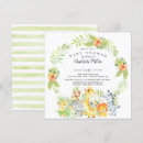 Recherche de zoo carrées invitations Jungle