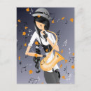 Recherche de saxophoniste cartes postales Musicien