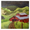 Recherche de grange rouge carreaux Rural