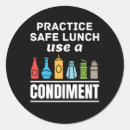 Recherche de condiments autocollants Drôle