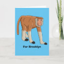 Recherche de nez vœux cartes Singe proboscis