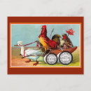 Recherche de poulet drôle cartes postales Vintage