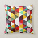 Recherche de triangles colorés coussins Moderne