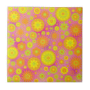 Recherche de motif de fleur rose carreaux Orange