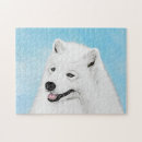 Recherche de samoyed puzzles Chiot