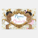 Recherche de prince et princesse autocollants Baby shower royal