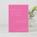 Recherche de hot pink mariage invitations Élégant