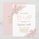 Recherche de pampas grass baby shower invitations Rose