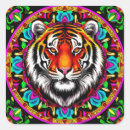 Recherche de portrait de tigre autocollants Faune