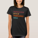 Recherche de anniversaire février tshirts 1950