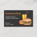 Recherche de ambulant cartes visite Restaurant