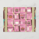 Recherche de cuisine rose cartes postales Rétro
