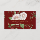 Recherche de fleurs rouges cartes visite Customer