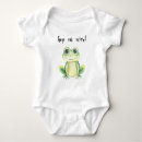 Recherche de grenouille mignonne bébé vêtements Aquarelle