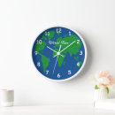 Recherche de globe du monde horloges Sphère