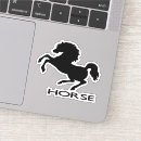 Recherche de cheval noir blanc autocollants Silhouette
