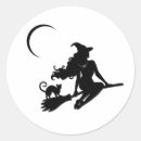 Recherche de silhouette sorcière autocollants Chat