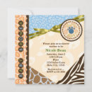 Recherche de blue safari baby shower invitations Zèbre