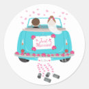 Recherche de voiture de mariage autocollants Rose