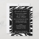 Recherche de zèbre blanc noir invitations Élégant