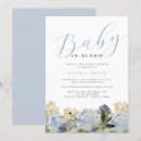 Recherche de dusty blue floral invitations Fleurs