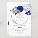 Recherche de bleu royal et argent invitations Fleurs