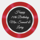 Recherche de rouge et argent autocollants Anniversaire