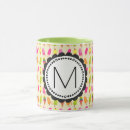Recherche de motif de glace tasses Monogramme