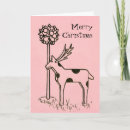 Recherche de vintage deer christmas vœux cartes Xmas