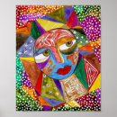 Recherche de visage coloré posters Illustration