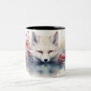 Recherche de beau renard tasses Aquarelle