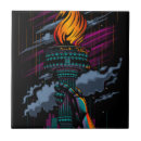 Recherche de statue de la liberté carreaux Dame