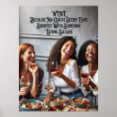 Recherche de femmes et vin posters Humour