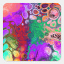 Recherche de peinture abstraite colorée autocollants Rouge