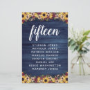 Recherche de sunflower numbers cartes table Floral