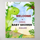 Recherche de dino mignon posters Baby shower dino