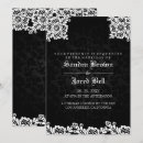Recherche de damassé blanche invitations Noir