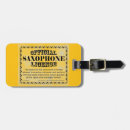 Recherche de saxophone bagages étiquettes Joueur de saxophone