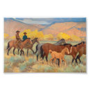 Recherche de troupeau de chevaux sauvages posters Cowboy